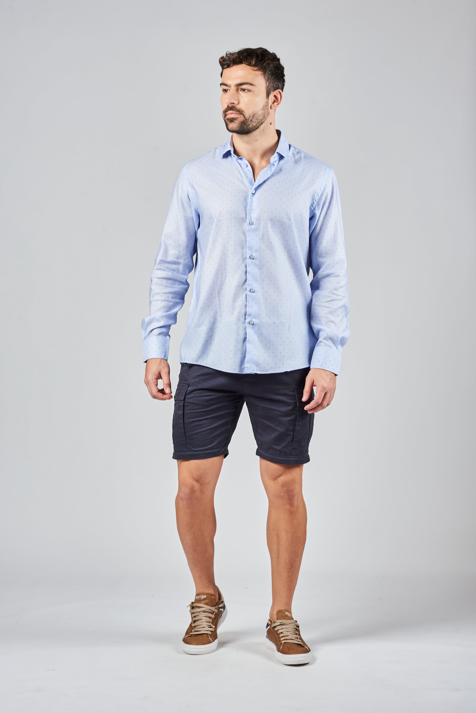 Bermudas con camisa manga larga new arrivals