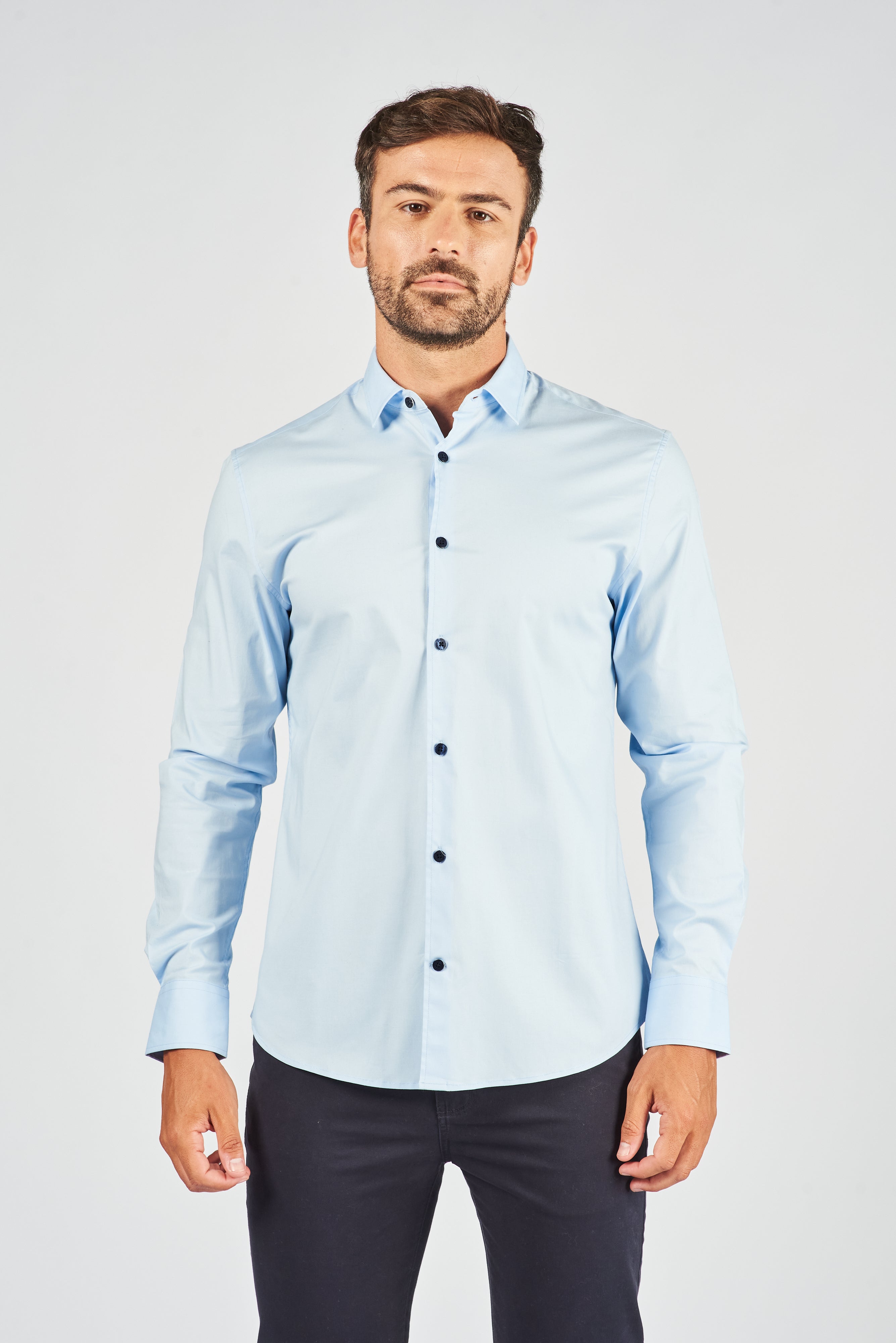 CAMISA MANGA LARGA AGRA LT. BLUE