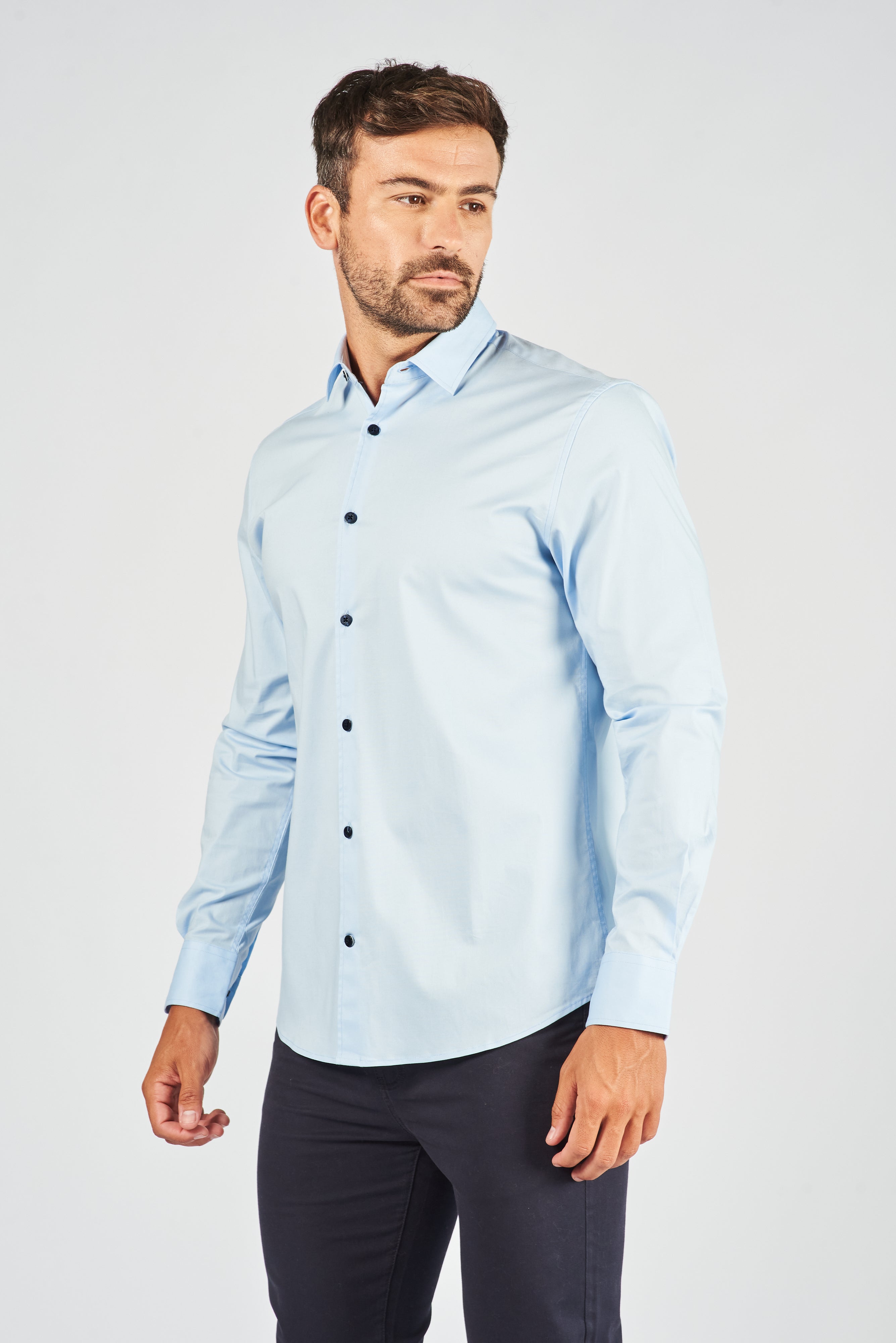 CAMISA MANGA LARGA AGRA LT. BLUE