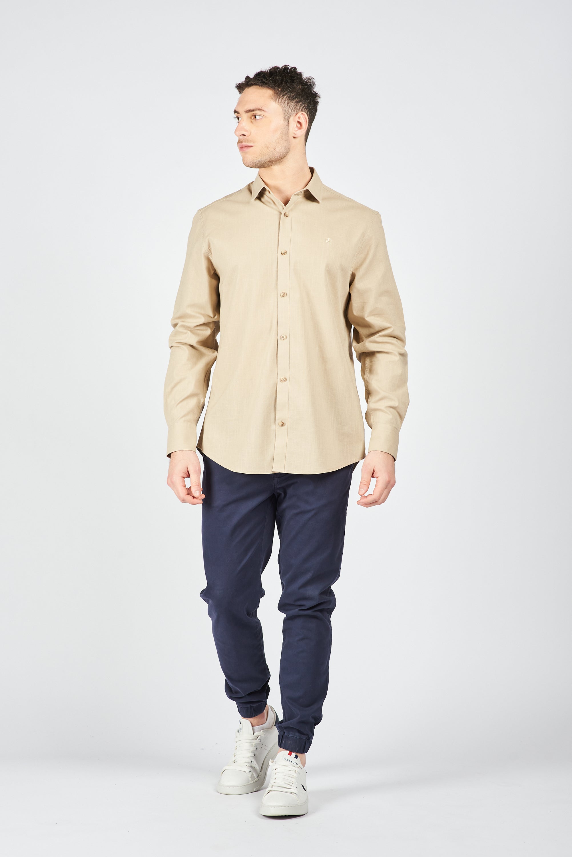 CAMISA MANGA LARGA CANNES BEIGE