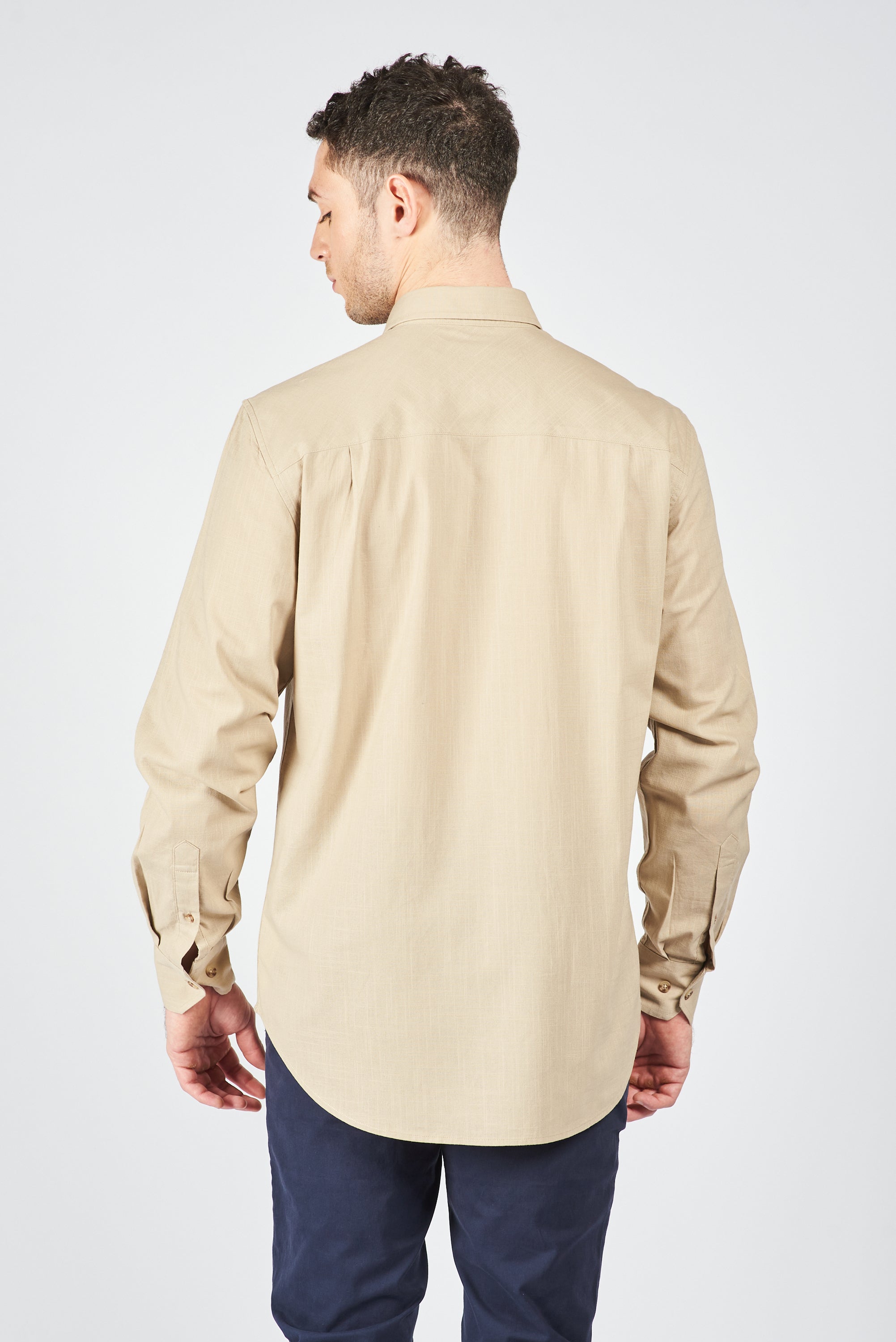 CAMISA MANGA LARGA CANNES BEIGE