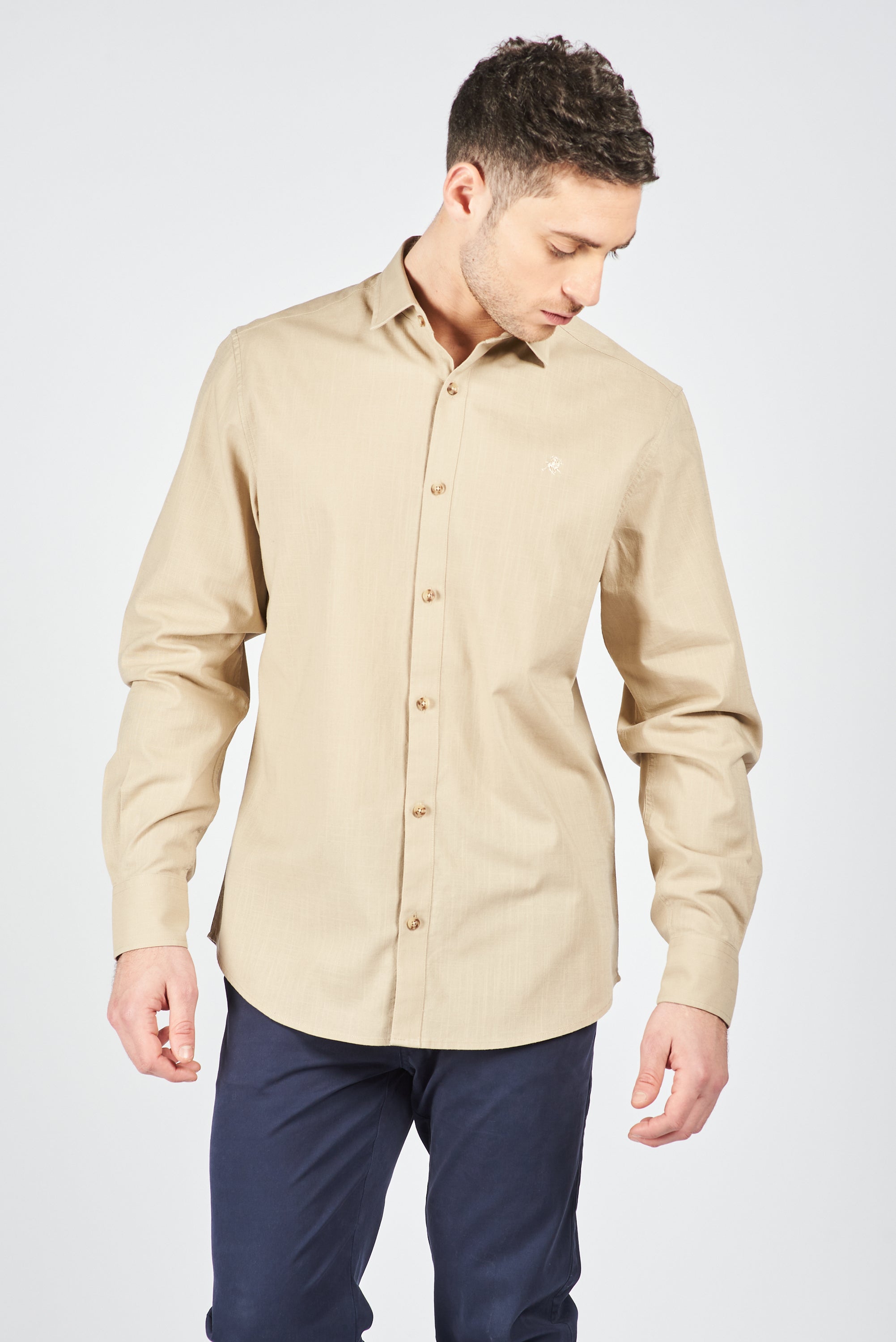 CAMISA MANGA LARGA CANNES BEIGE