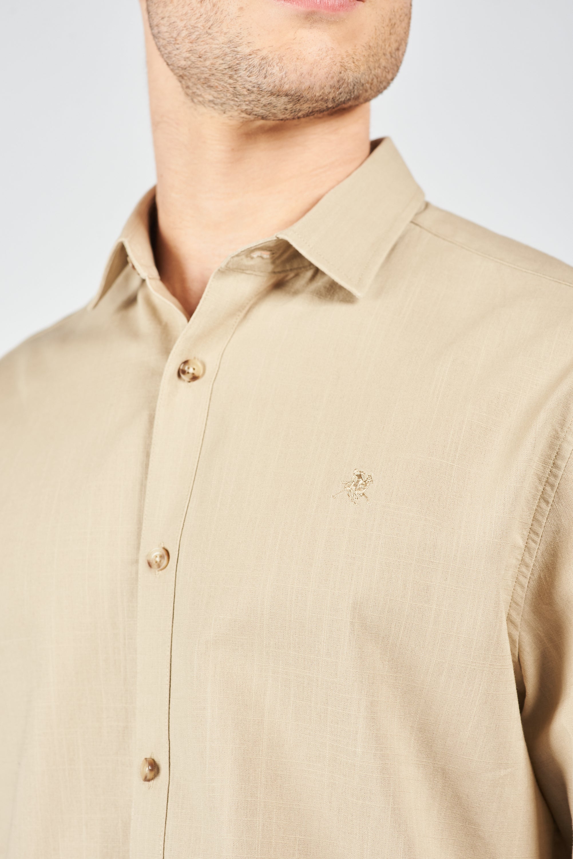 CAMISA MANGA LARGA CANNES BEIGE