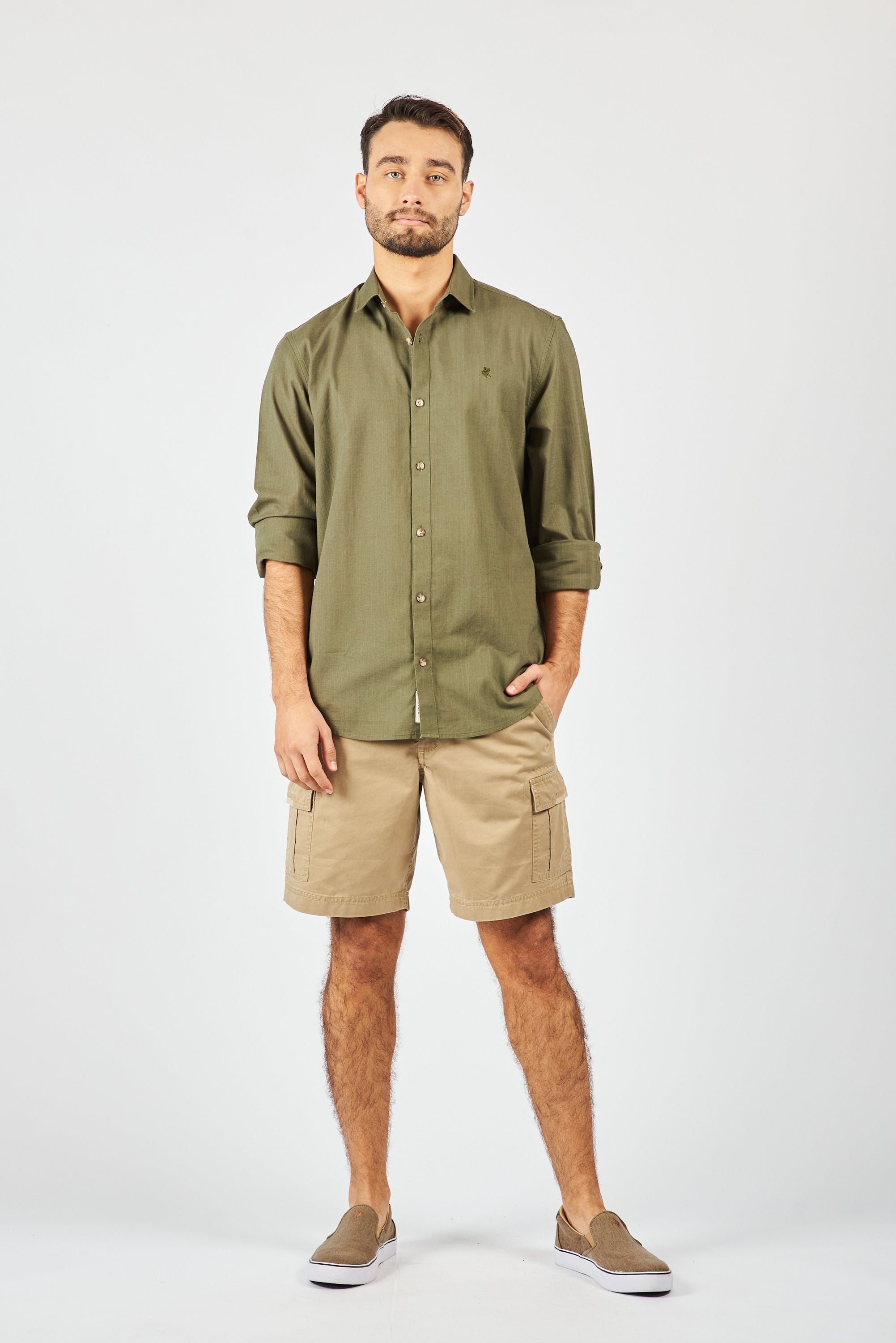 CAMISA MANGA LARGA CANNES GREEN