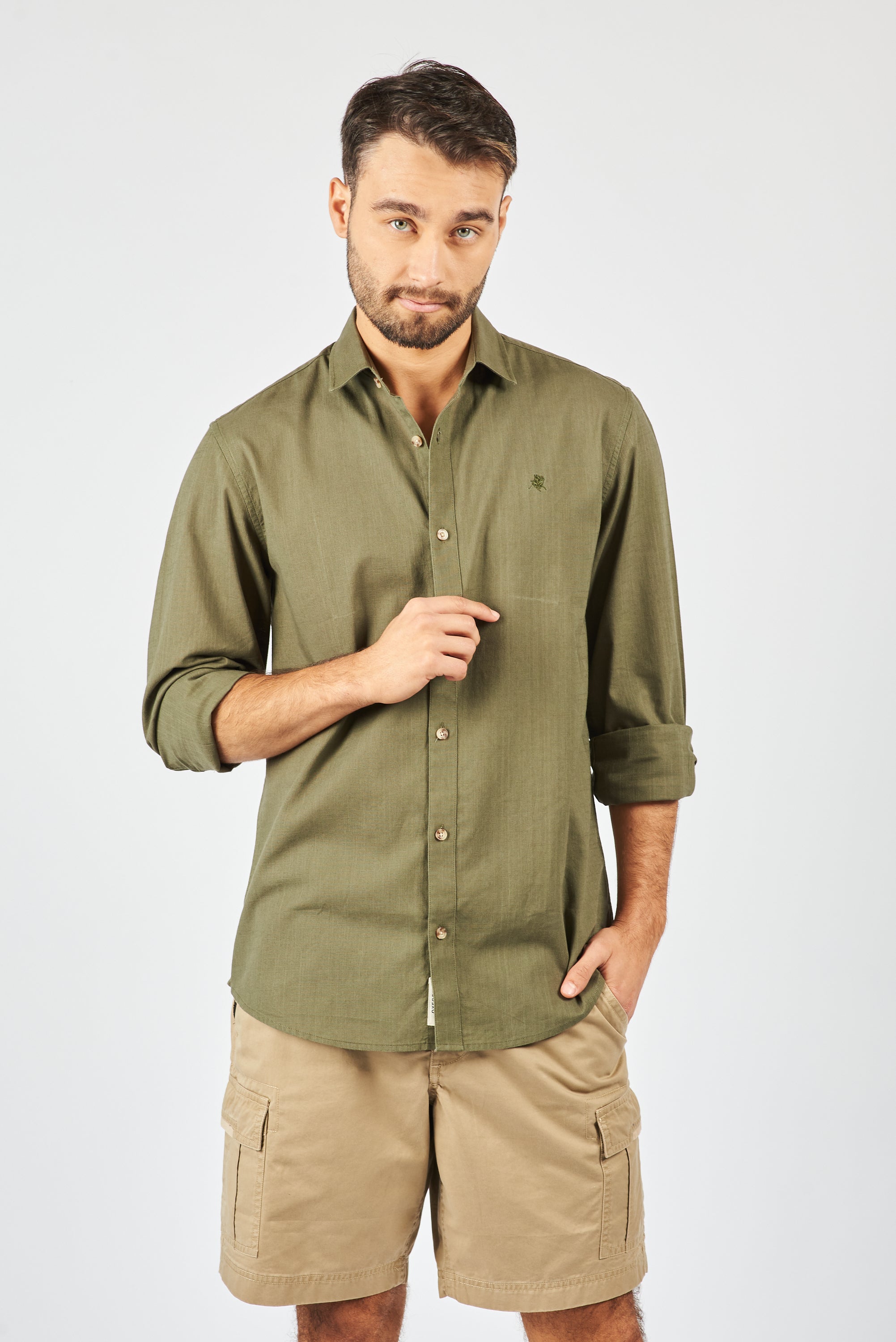 CAMISA MANGA LARGA CANNES GREEN