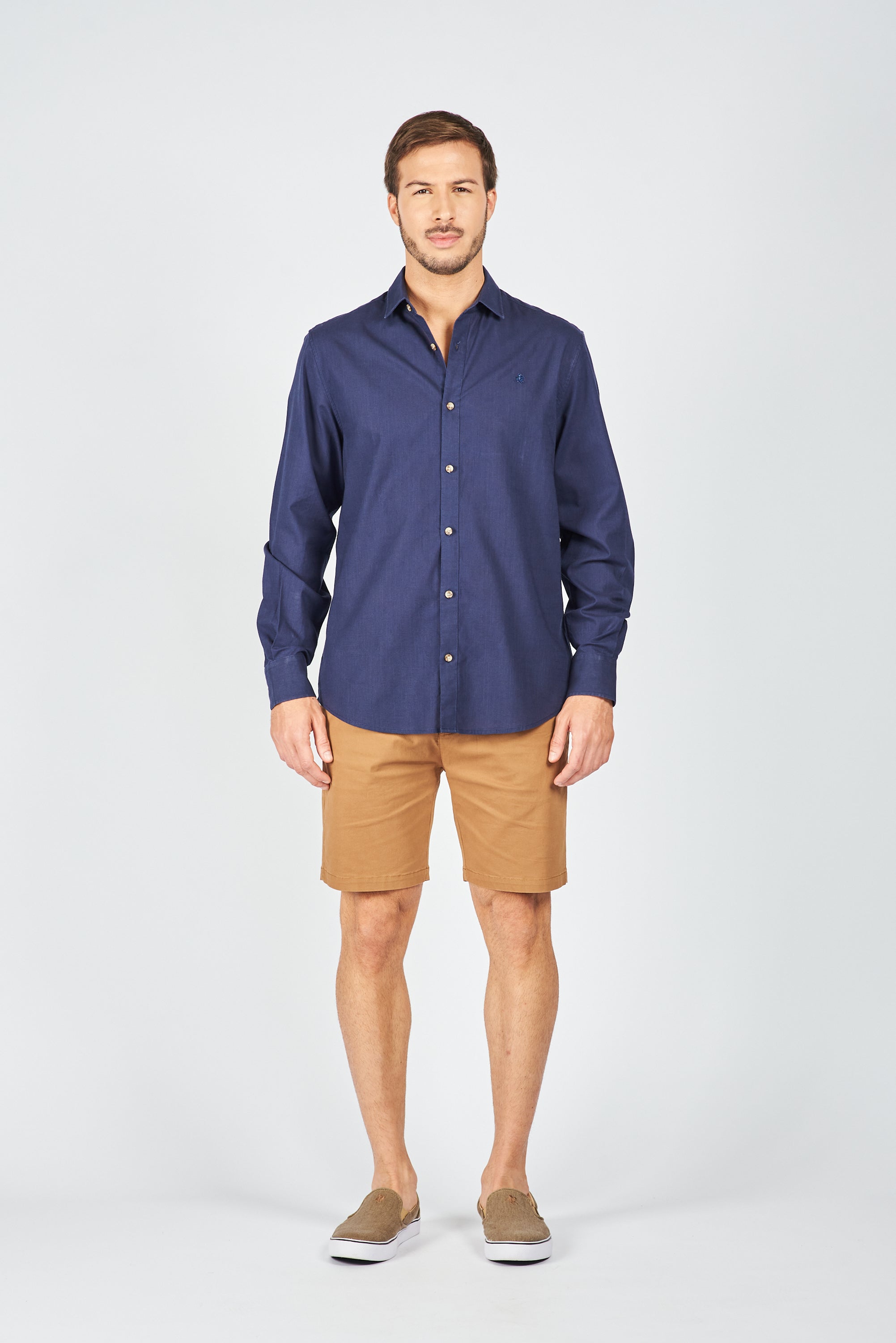 CAMISA MANGA LARGA CANNES NAVY