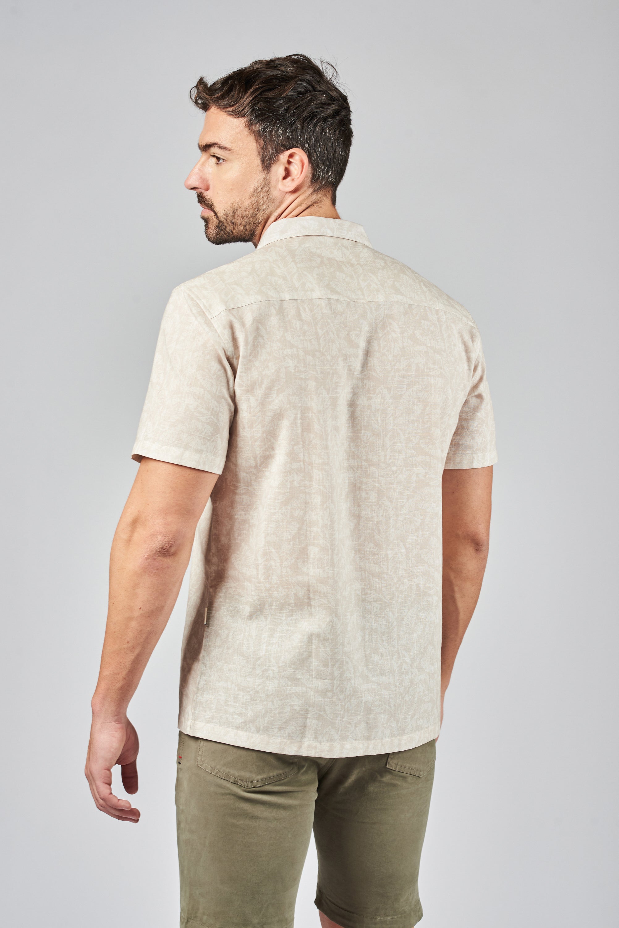 CAMISA MANGA CORTA COMO BEIGE