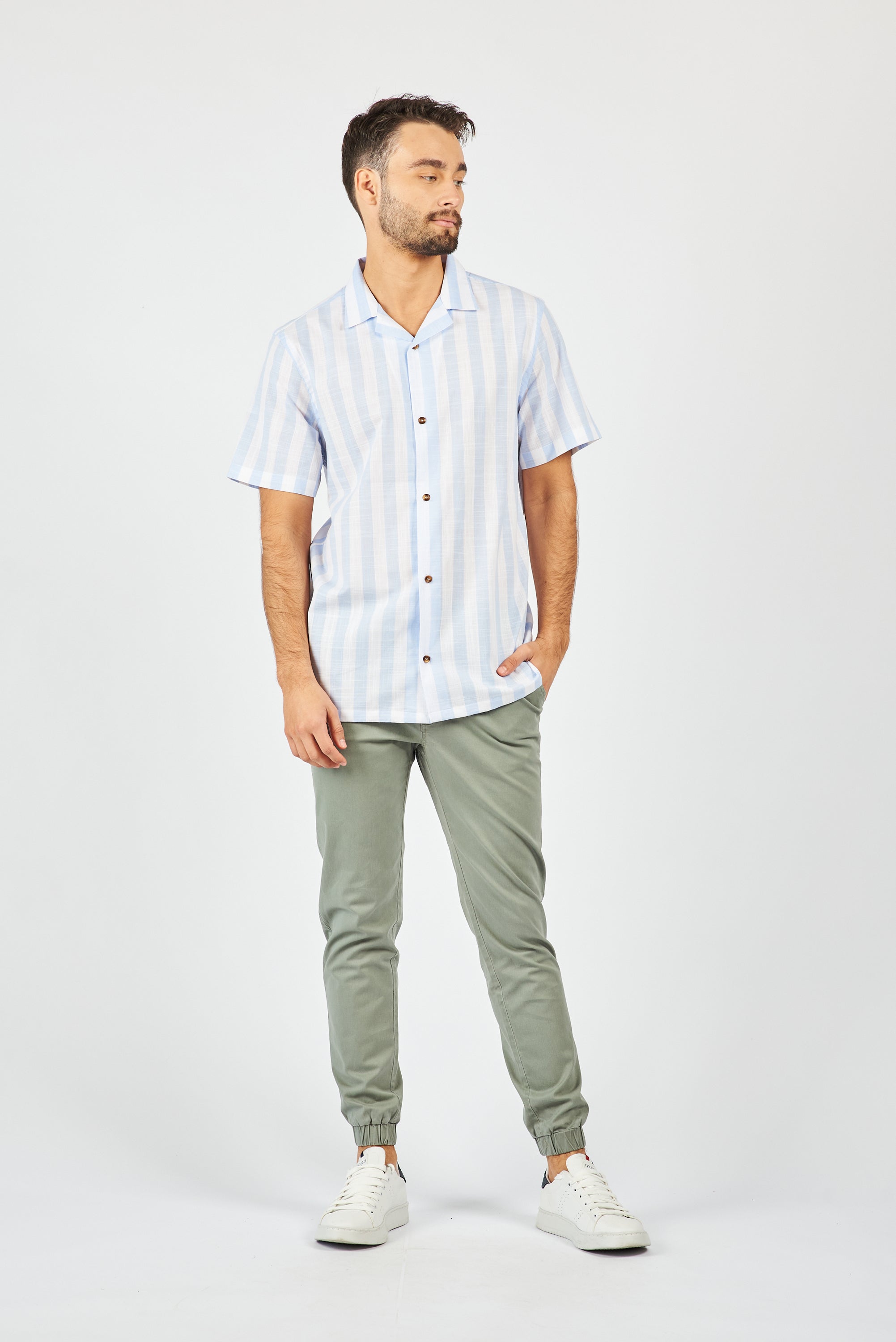 CAMISA MANGA CORTA FORMENTERA LT. BLUE