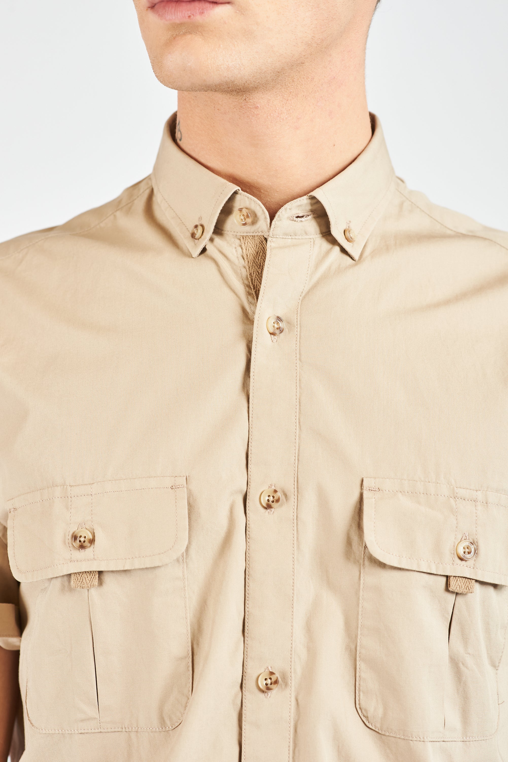 CAMISA MANGA CORTA GROSSETO BEIGE