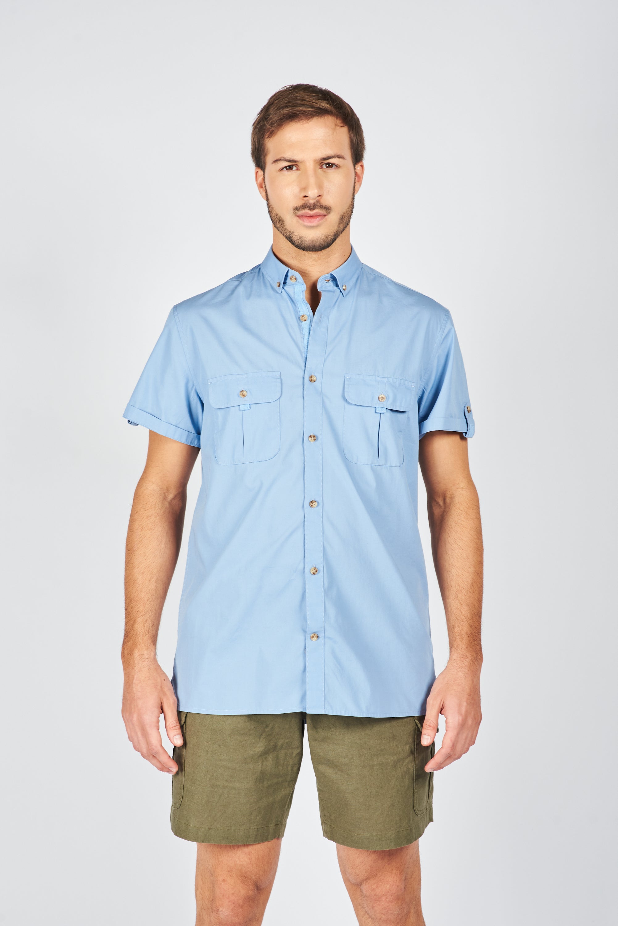 CAMISA MANGA CORTA GROSSETO LT. BLUE