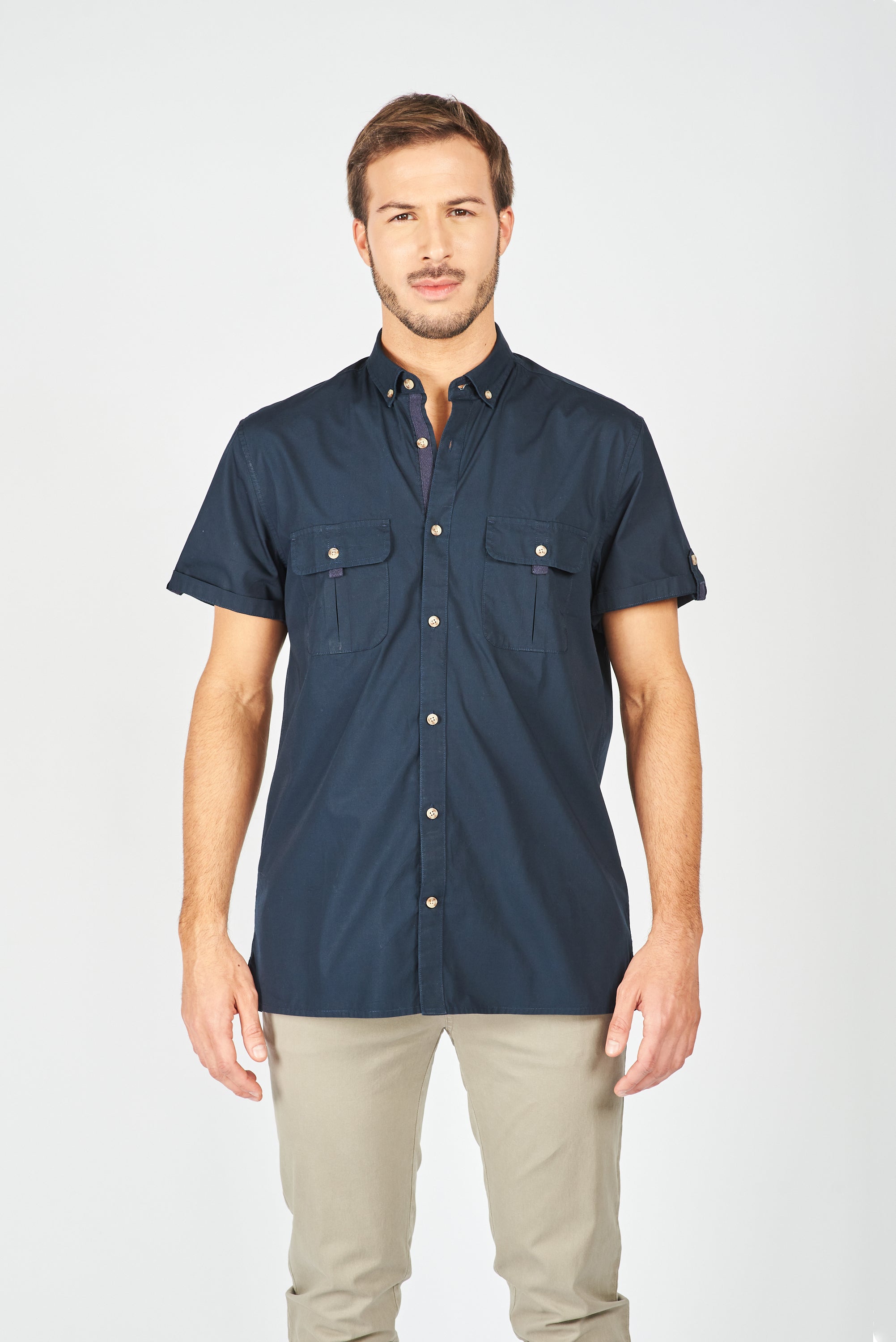 CAMISA MANGA CORTA GROSSETO NAVY