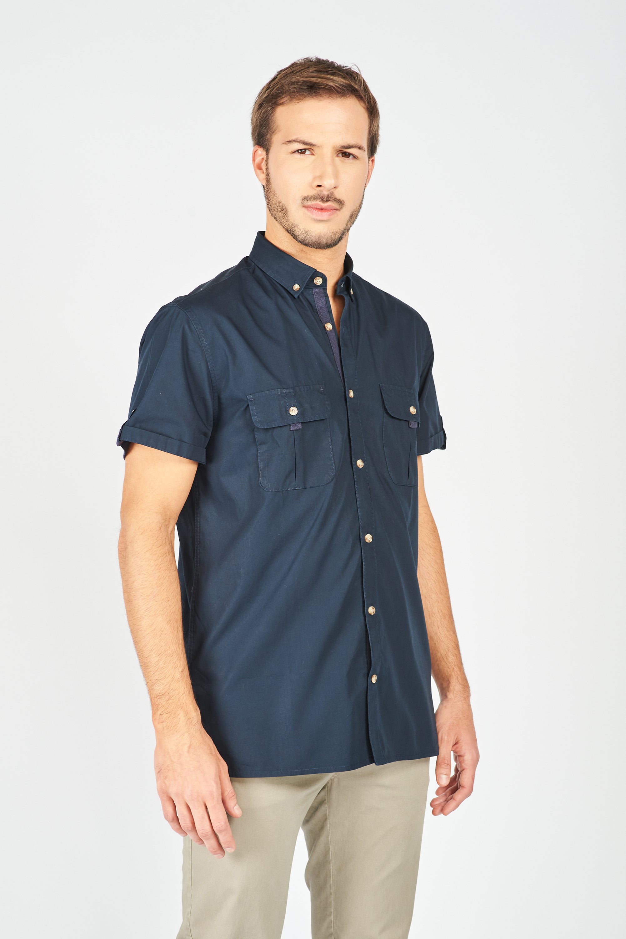 CAMISA MANGA CORTA GROSSETO NAVY