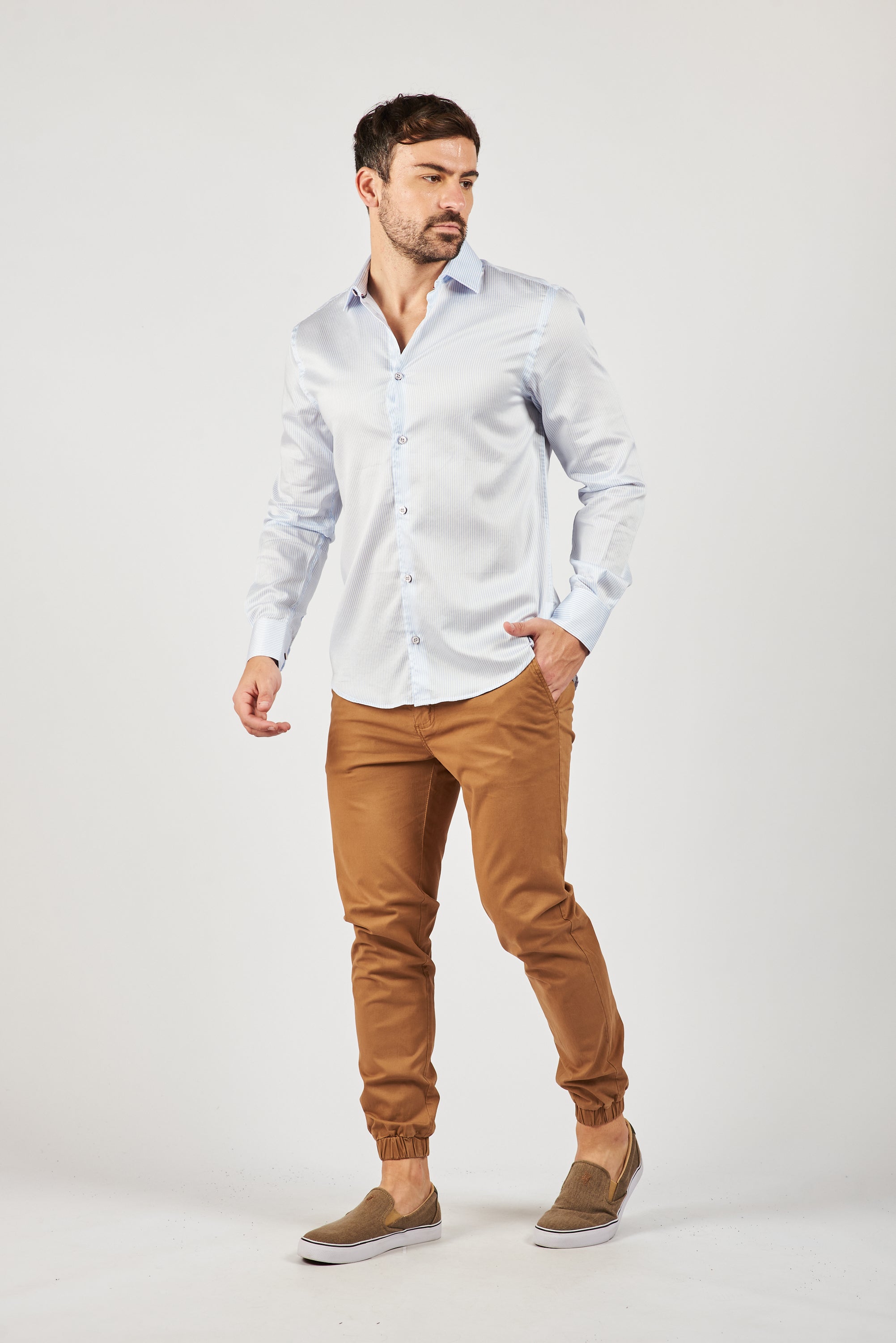 CAMISA MANGA LARGA MIDAS LT. BLUE