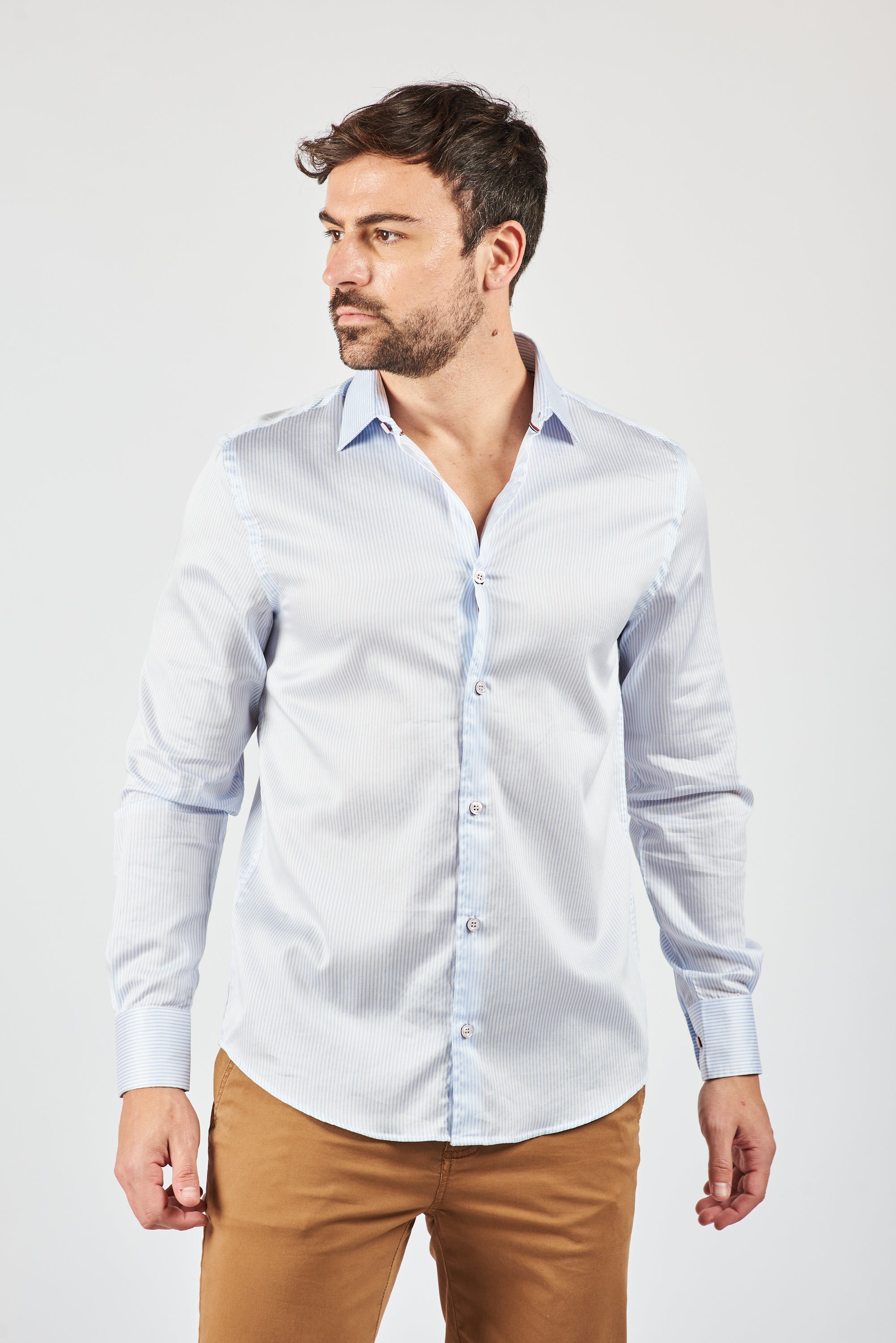 CAMISA MANGA LARGA MIDAS LT. BLUE