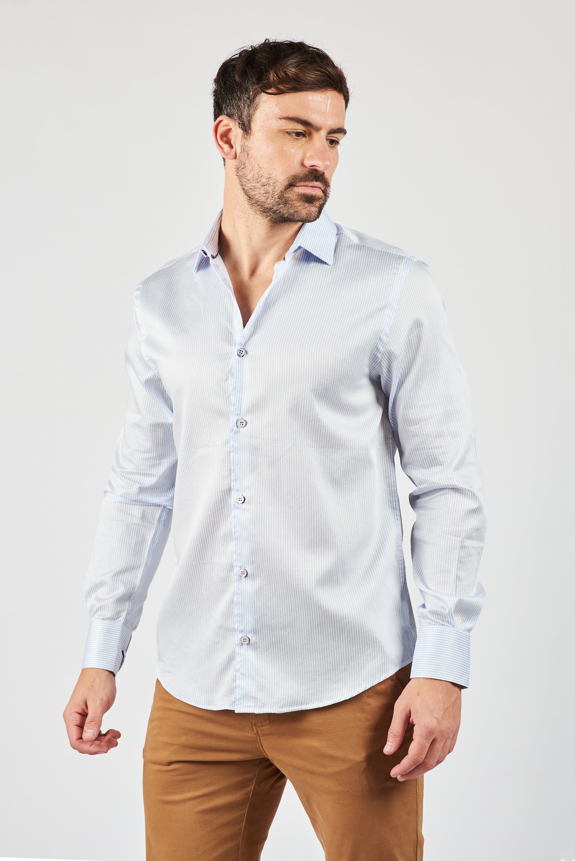 CAMISA MANGA LARGA MIDAS LT. BLUE