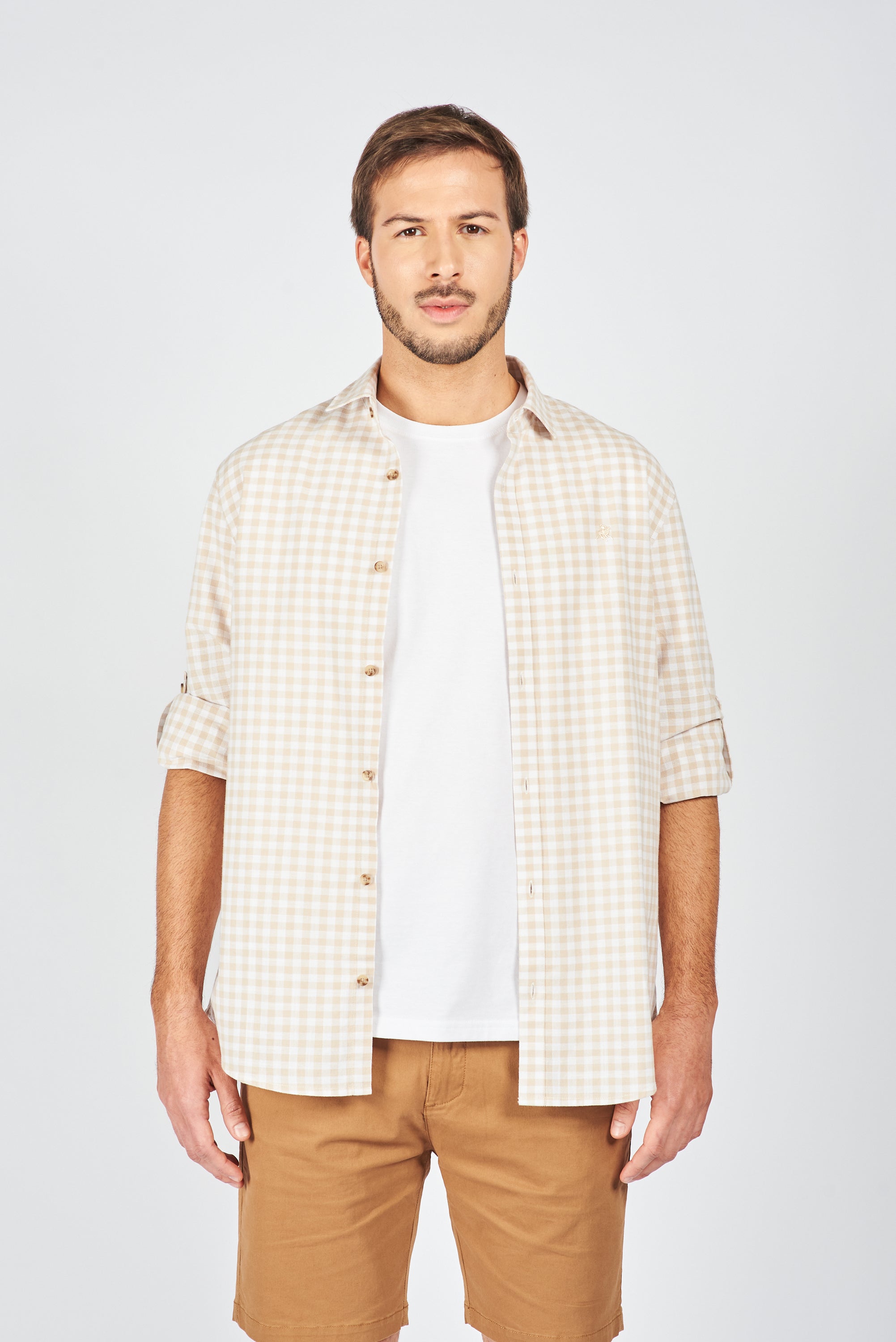 CAMISA MANGA LARGA MONACO BEIGE