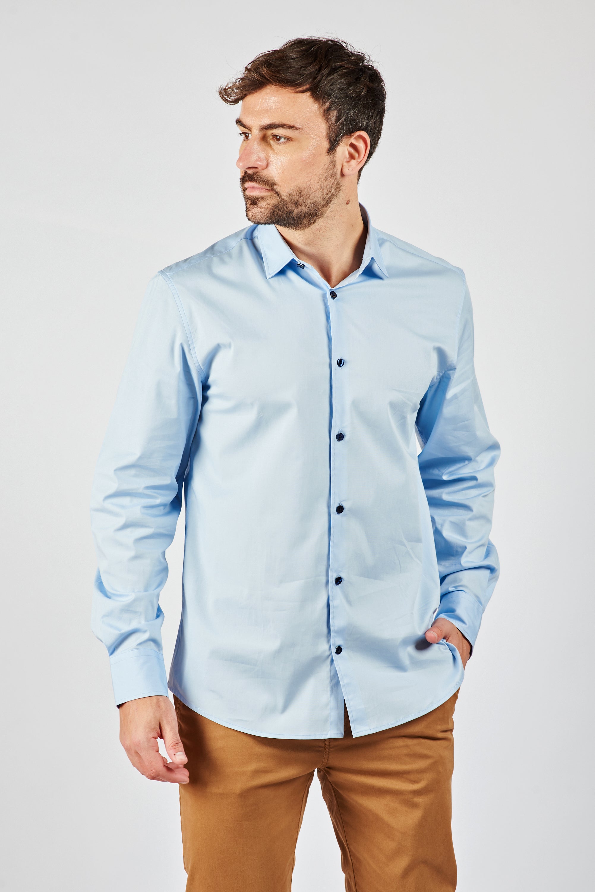 CAMISA MANGA LARGA PRANA LT. BLUE