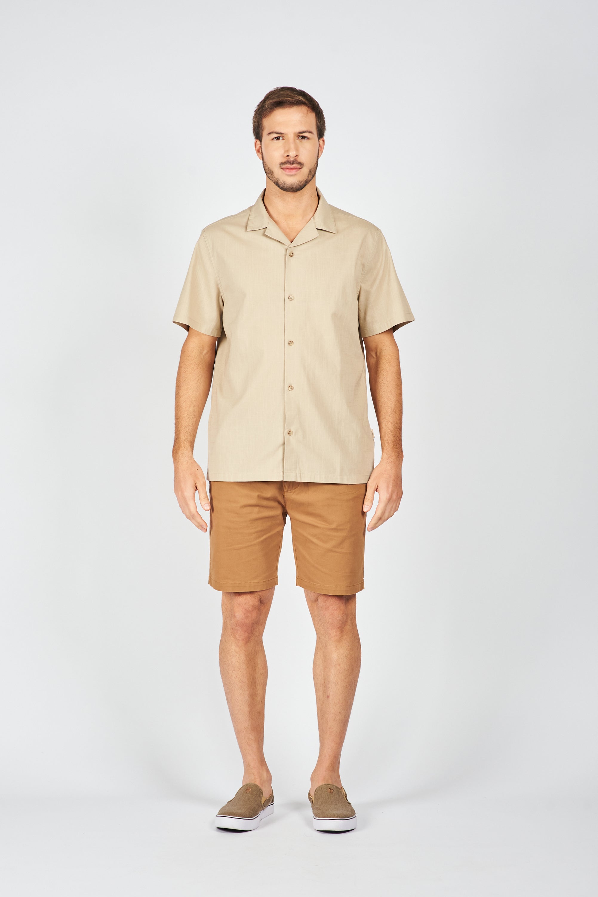 CAMISA MANGA CORTA WEIZ BEIGE