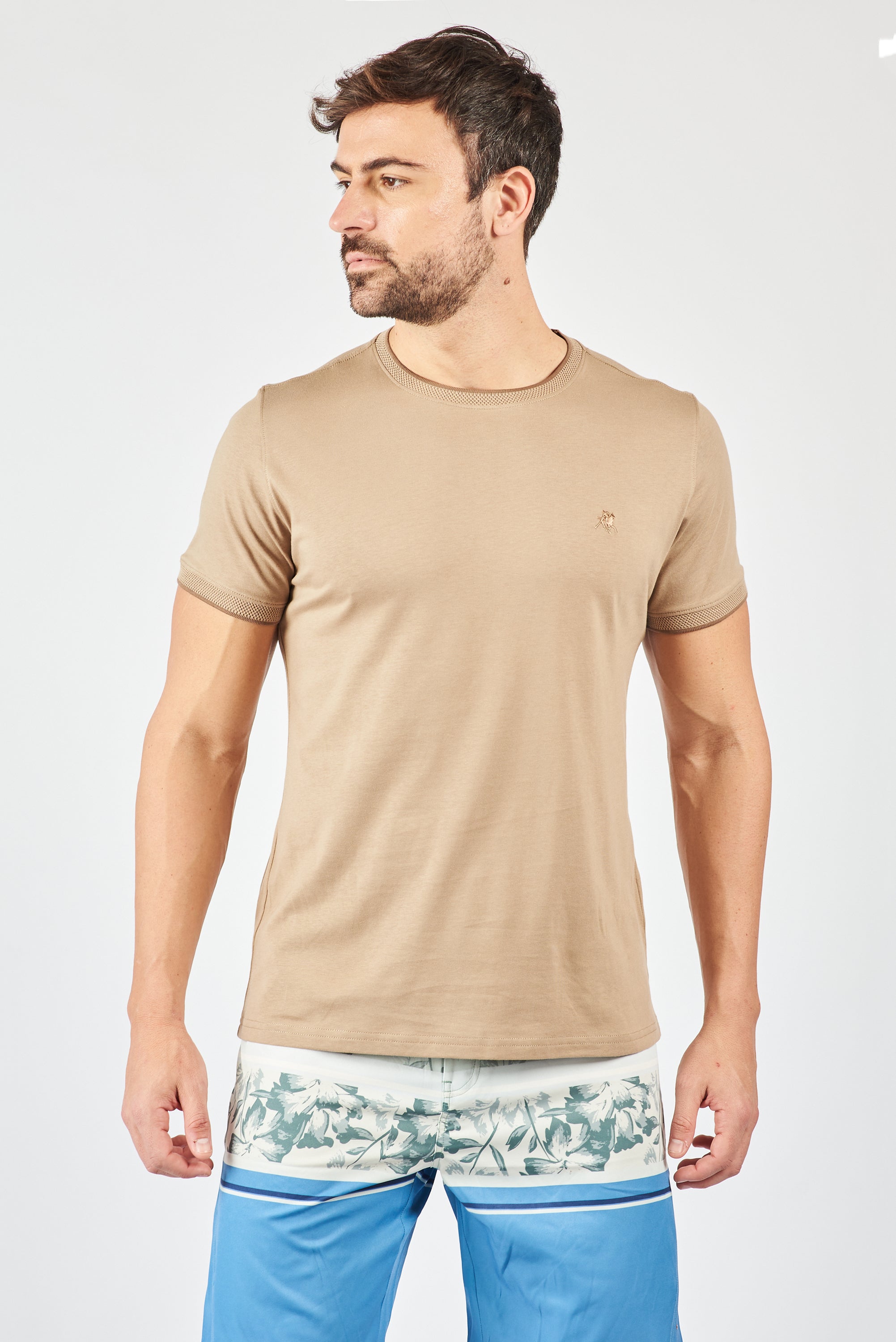 REMERA MANGA CORTA STELLAR BEIGE